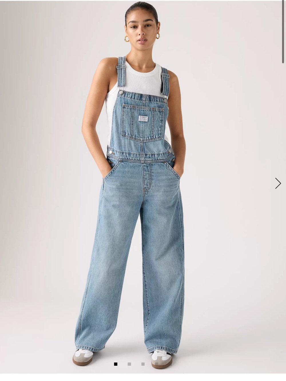 Levi's Light Blue Denim Women's Wide-Leg Overalls